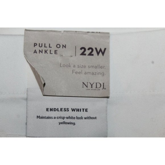 NWT NYDJ Not Your Daughters Women's ALINA Ankle Jeans, Endless White Plus sz.22W - Picture 3 of 3